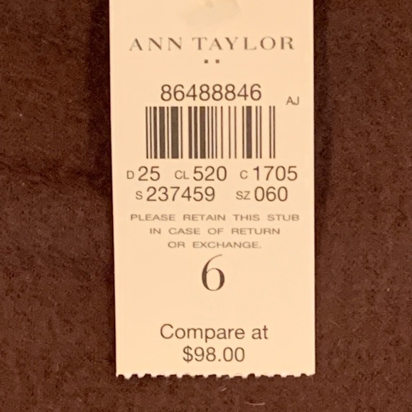 NWT Ann Taylor Fully Lined Pencil Skirt/Sz 6/Blk w/White-Teal Circles/Stretches - Picture 7 of 9